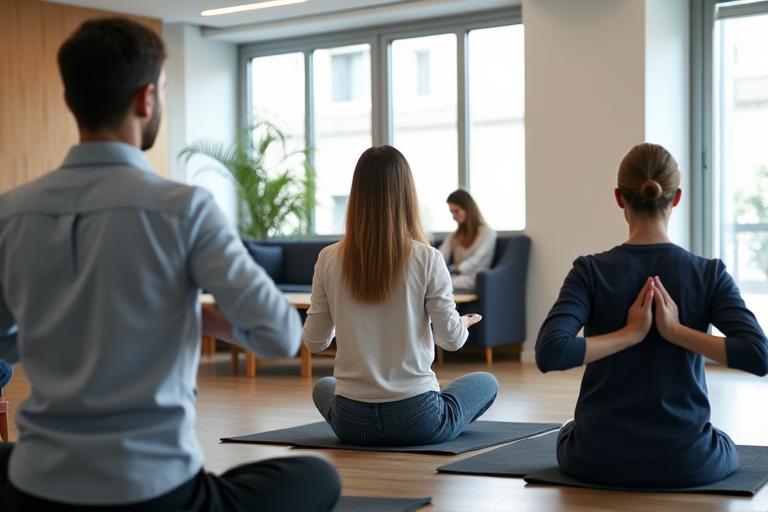 Session de relaxation en entreprise pour améliorer le bien-être des collaborateurs
