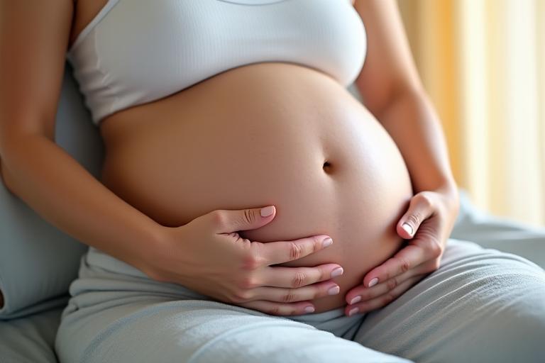 Femme enceinte bénéficiant d’un massage adapté et suivi personnalisé